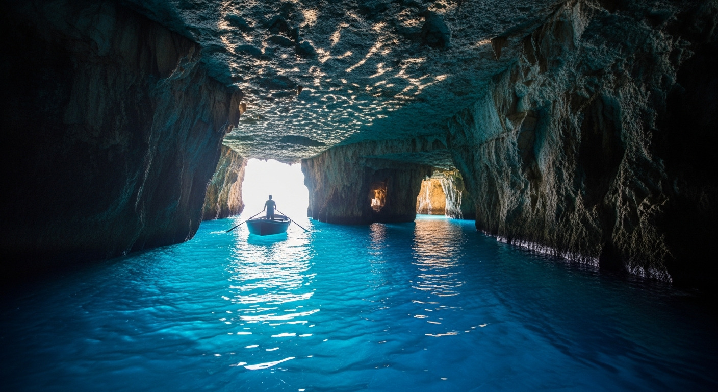 Capri Gruta Azul água cristalina