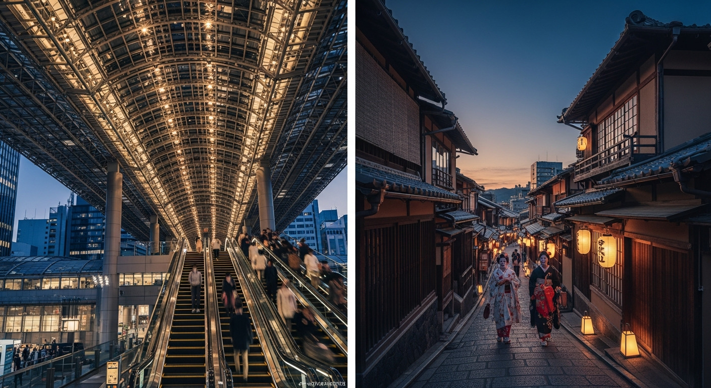 Kyoto Station vs Gion