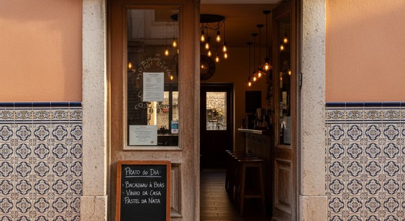Ruas com tabernas em Misericórdia Lisboa