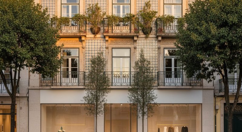 Ruas modernas de Príncipe Real em Lisboa